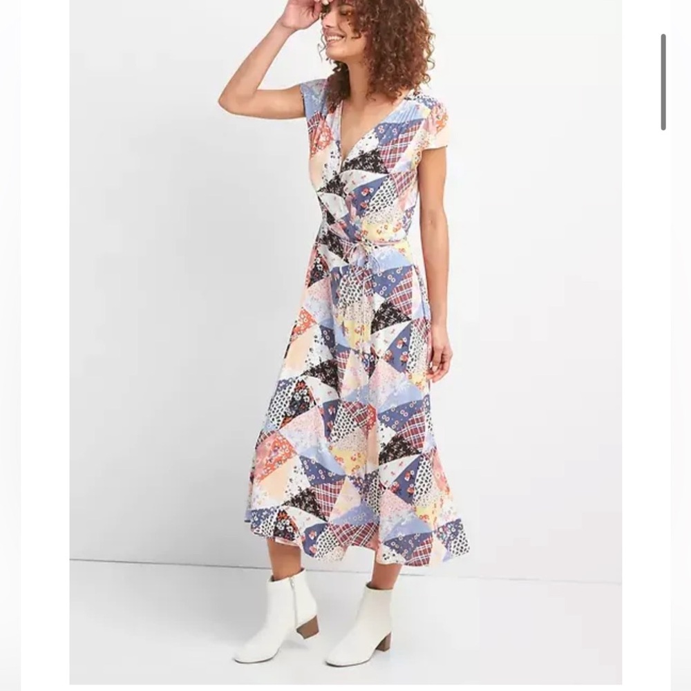 GAP Women's Patchwork Maxi Dress - Multicolor